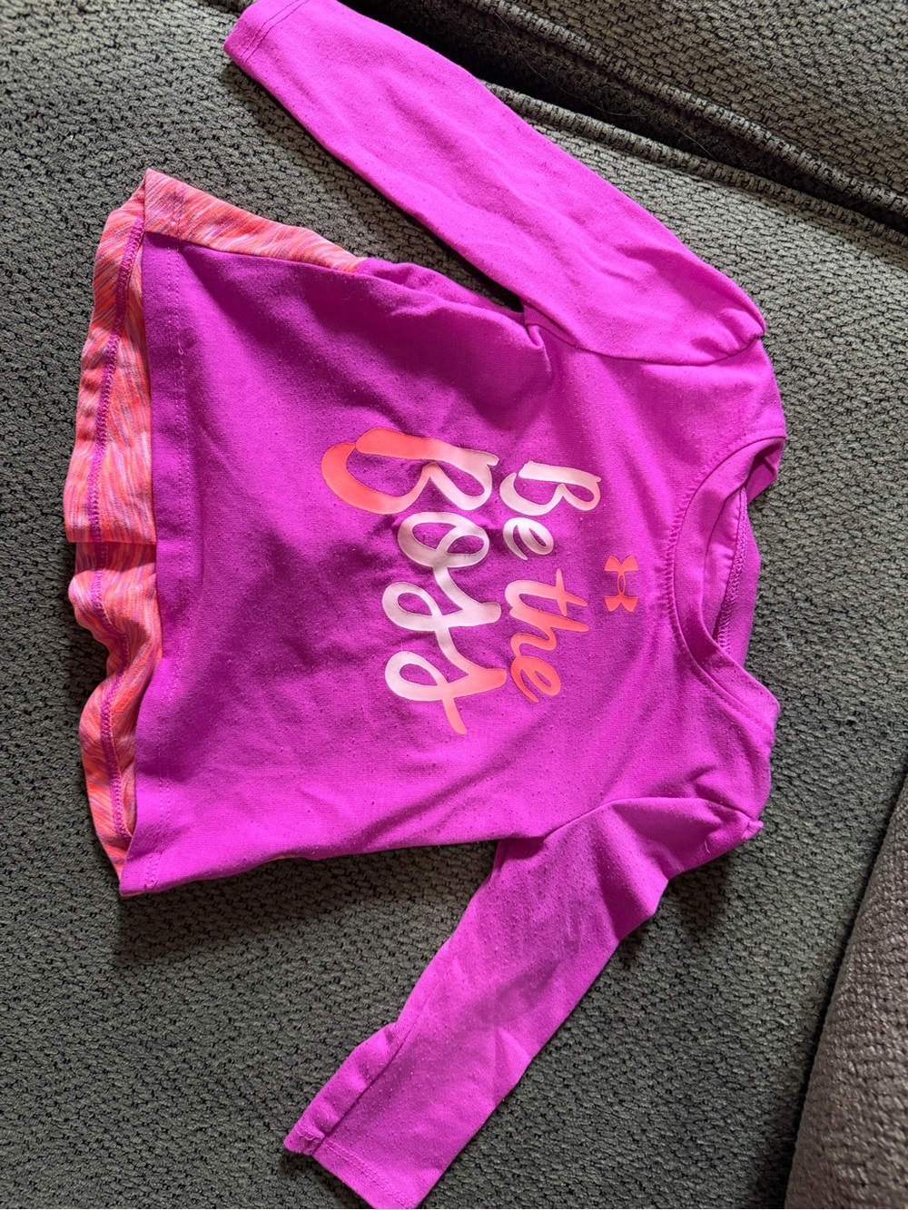 Girl under armor shirt
